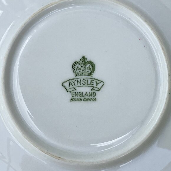 Aynsley Doris Jones Emerald Green Clipper Ship Footed Teacup and Saucer - Picture 12 of 15